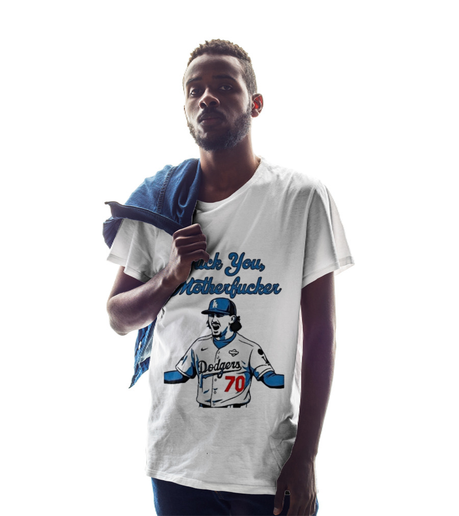 La Dodgers Justin Wrobleski 70 Baseball T-Shirt
