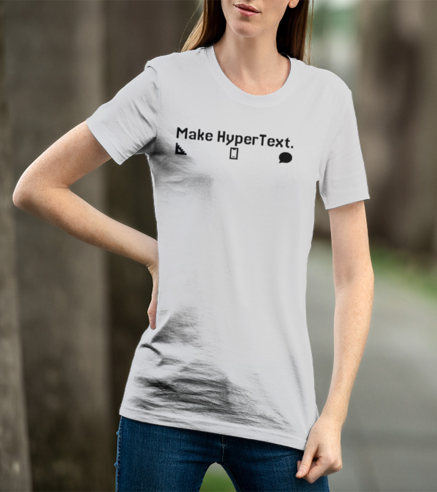 Make HyperText Icons Speech Bubble Rectangle Ruler T-Shirt