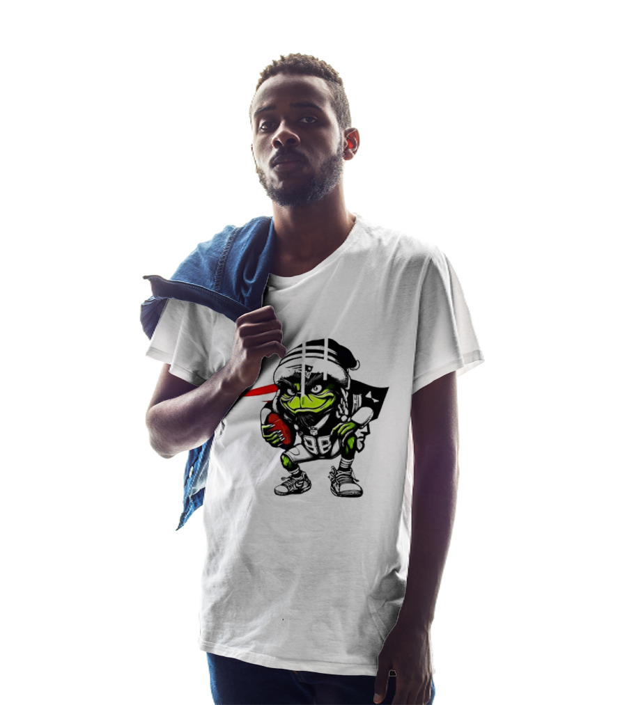 New England Patriots Grinch Christmas Football Collaboration T-Shirt