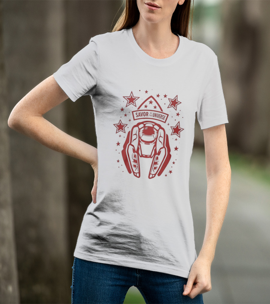 Savor Space Helmet Astronaut Starry Universe Adventure T-Shirt