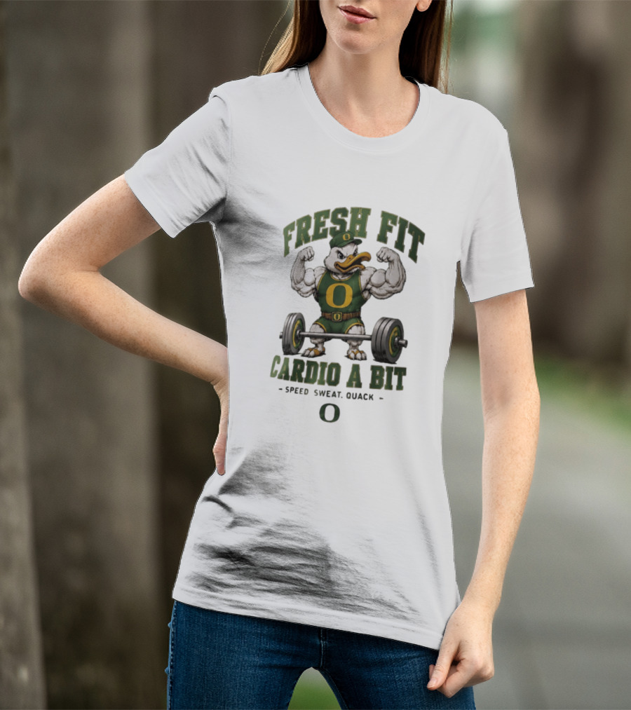 Oregon Ducks Fresh Fit Muscle Mascot Cardio Speed Sweat Quack T-Shirt