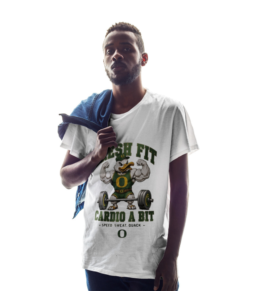 Oregon Ducks Fresh Fit Muscle Mascot Cardio Speed Sweat Quack T-Shirt