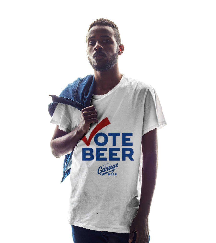 Vote Beer Garage Beer 2025 Checkmark Original T-Shirt