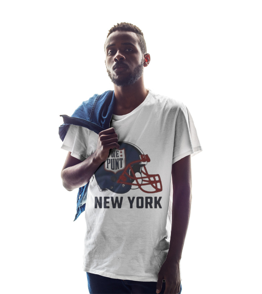New York Giants Helmet We Punt Football Sports Fan T-Shirt