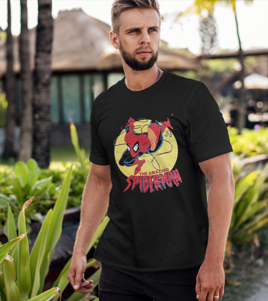 Amazing Spider Man Distressed Marvel Superhero Webslinger T-Shirt