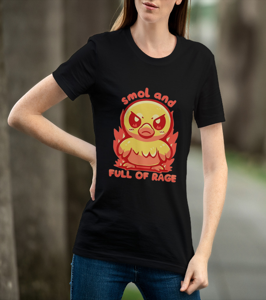 Smol And Full Of Rage Angry Duck T-Shirt