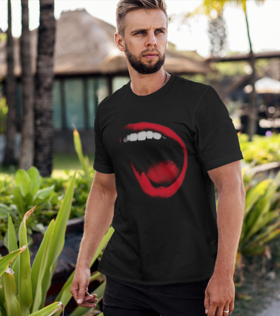 Benjamin Ingrosso Store Mouth European Tour Red Lips Open Mouth Image T-Shirt