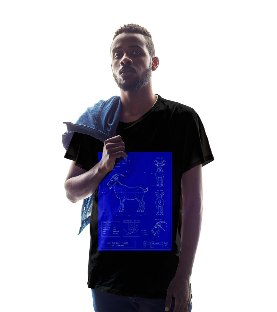 G.O.A.T. Greatest Of All Time Basketball Fall Blueprint Meme T-Shirt