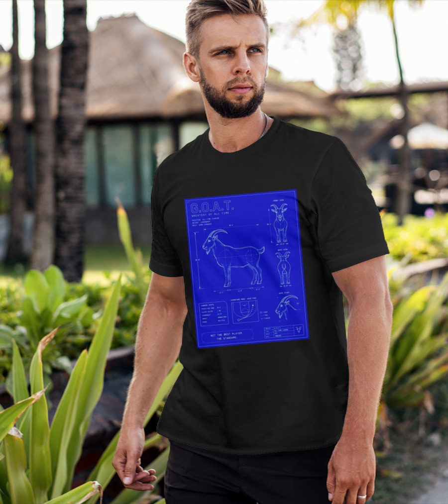 G.O.A.T. Greatest Of All Time Basketball Fall Blueprint Meme T-Shirt