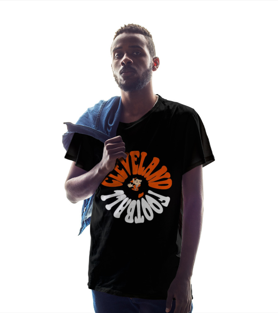 Cleveland Football Brownie The Elf Retro Orange White T-Shirt