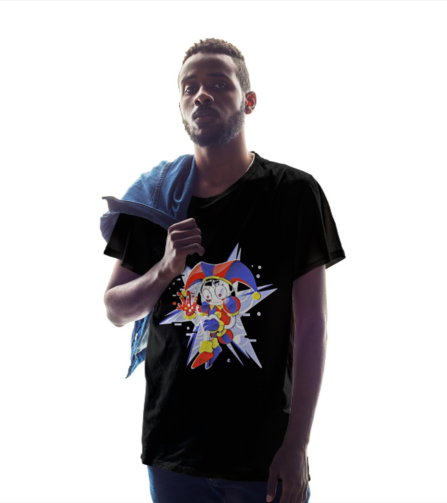 Classic Pixel Jester Glitch Retro Arcade T-Shirt