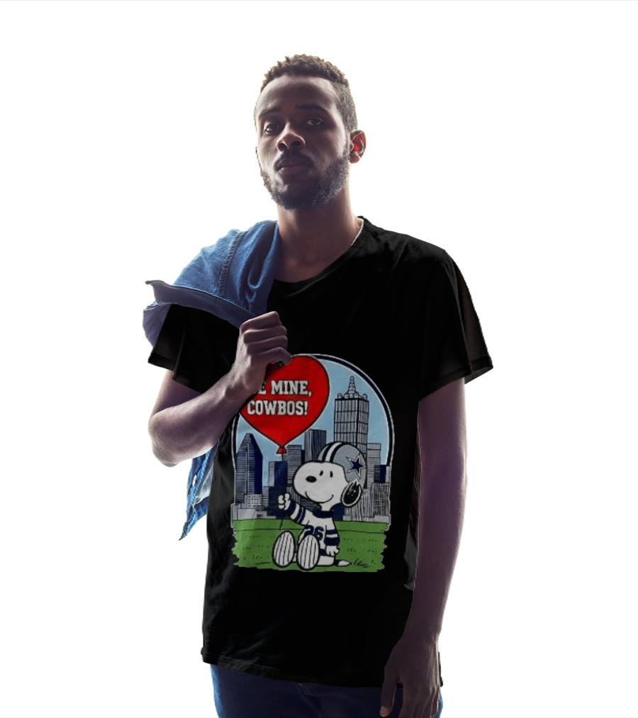 Dallas Cowboys Snoopy Be Mine Valentine 2026 Skyline T-Shirt