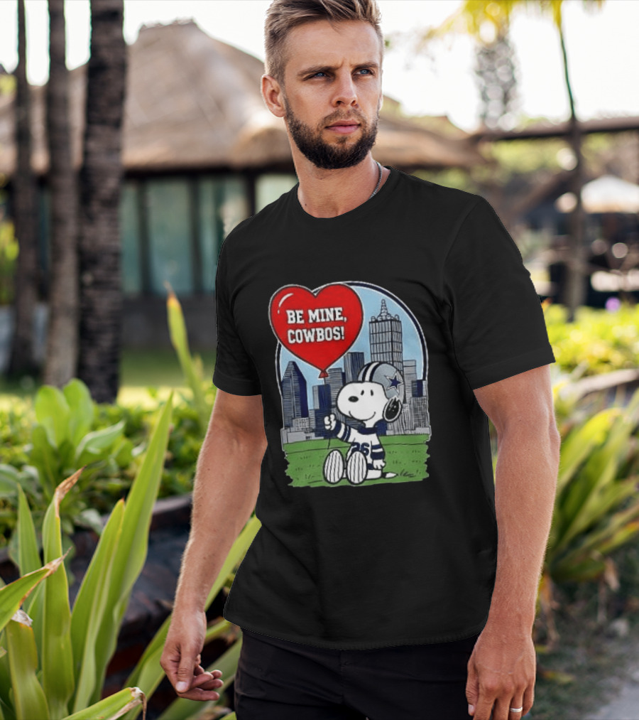 Dallas Cowboys Snoopy Be Mine Valentine 2026 Skyline T-Shirt