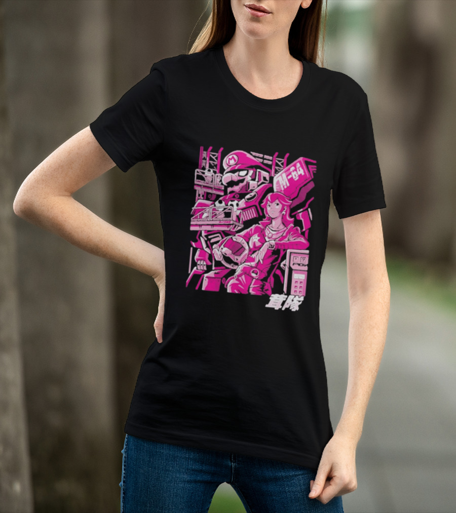 Turtle Destroyer M 64 Japanese Manga Style Mario Kart T-Shirt
