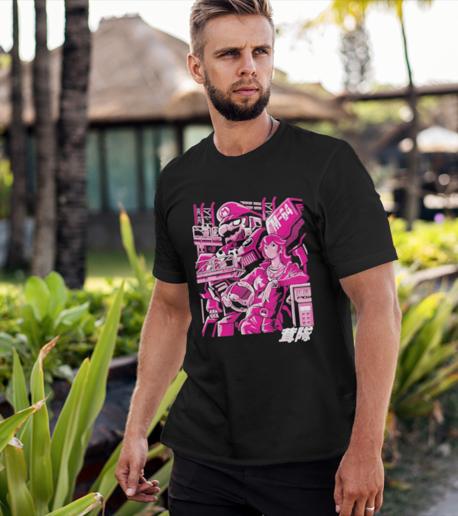 Turtle Destroyer M 64 Japanese Manga Style Mario Kart T-Shirt