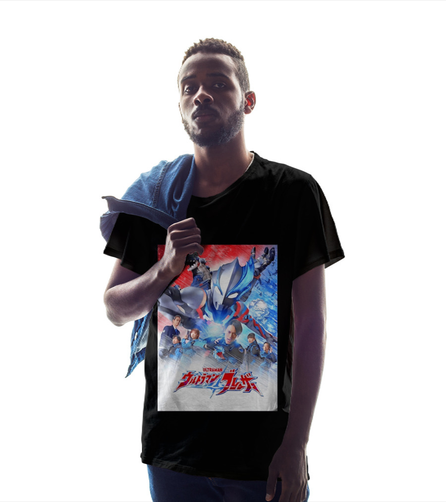 Ultraman Blazar Cast And Characters With Heroic Action Scene T-Shirt