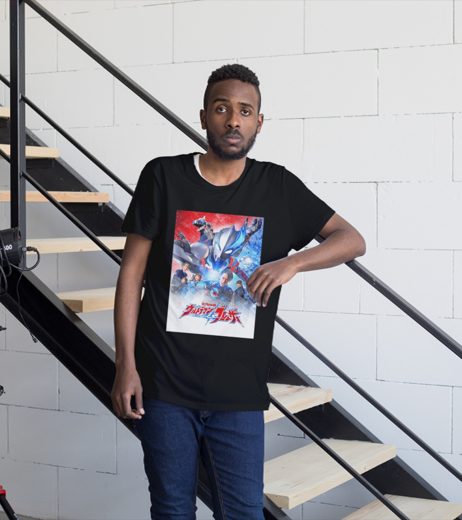 Ultraman Blazar Cast And Characters With Heroic Action Scene T-Shirt