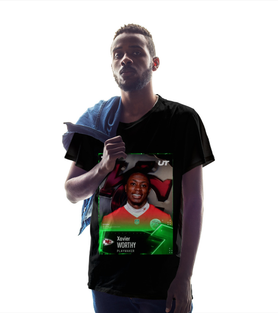 Xavier Worthy Kansas City Chiefs WR 77 Playmaker UT NFL T-Shirt