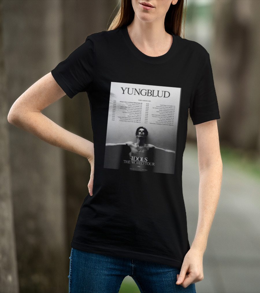 YUNGBLUD Idols The World Tour North America 2026 Schedule Dates Mockup Two Side T-Shirt