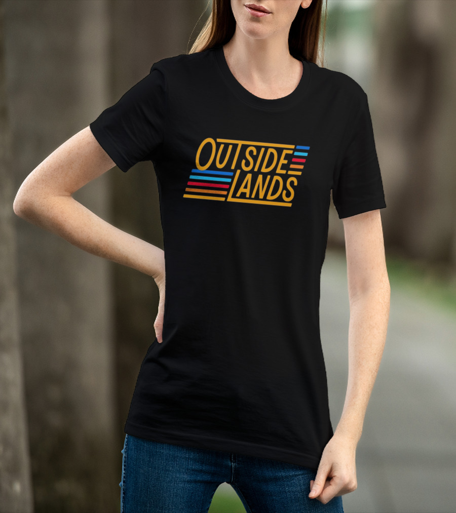 OUTSIDE LANDS Music And Arts Festival Stripes Retro Colorful T-Shirt