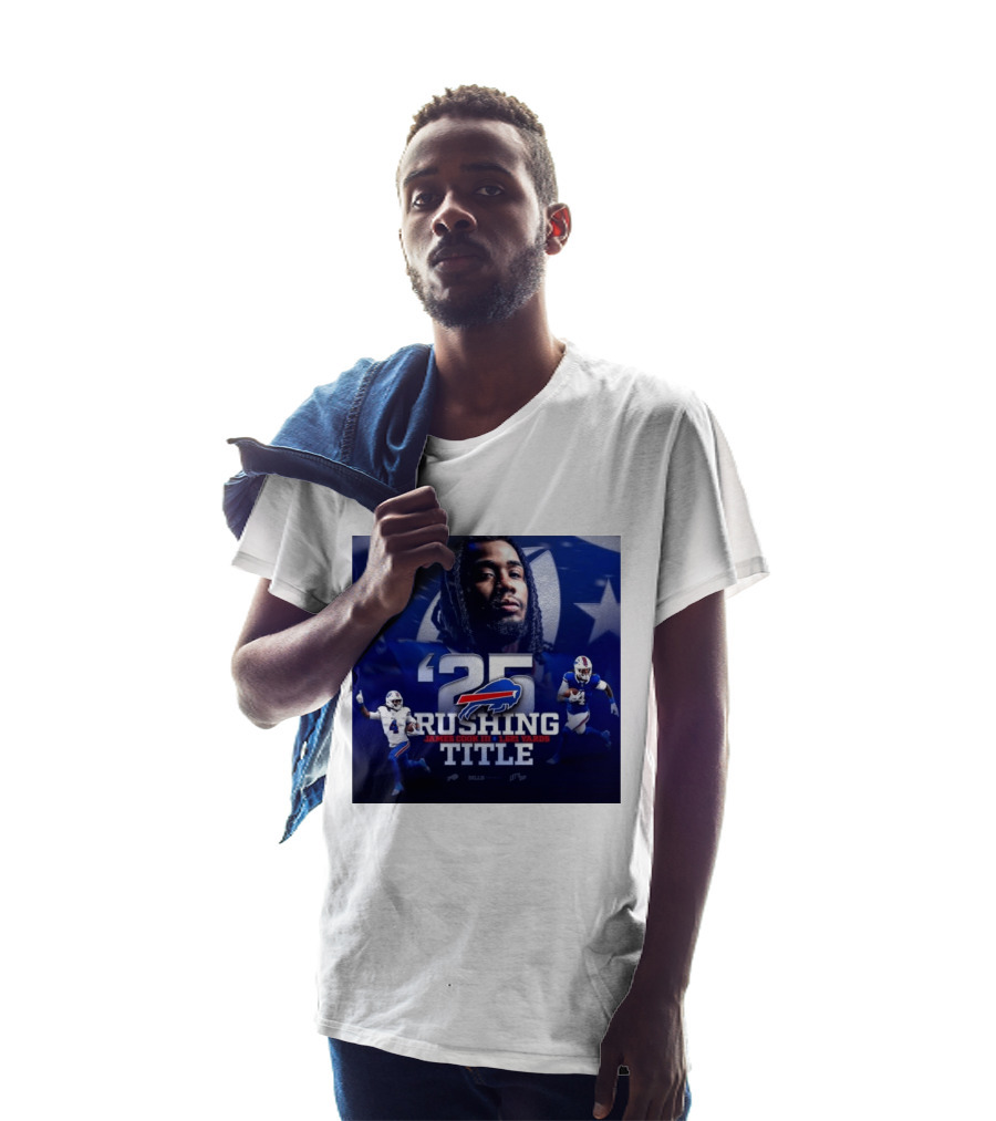 25 Rushing Buffalo Football James Cook III 1621 Yards Title T-Shirt