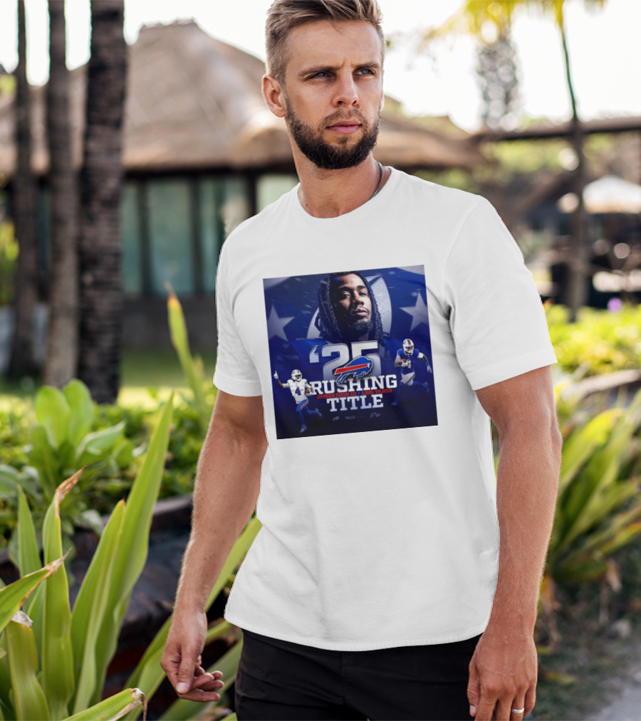 25 Rushing Buffalo Football James Cook III 1621 Yards Title T-Shirt