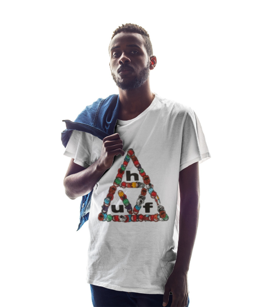Huf Worldwide Spitfire Sticker Triple Triangle Collaboration T-Shirt
