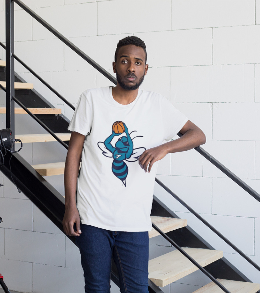 Original Charlotte Hornets Basketball Hornet Shooter T-Shirt