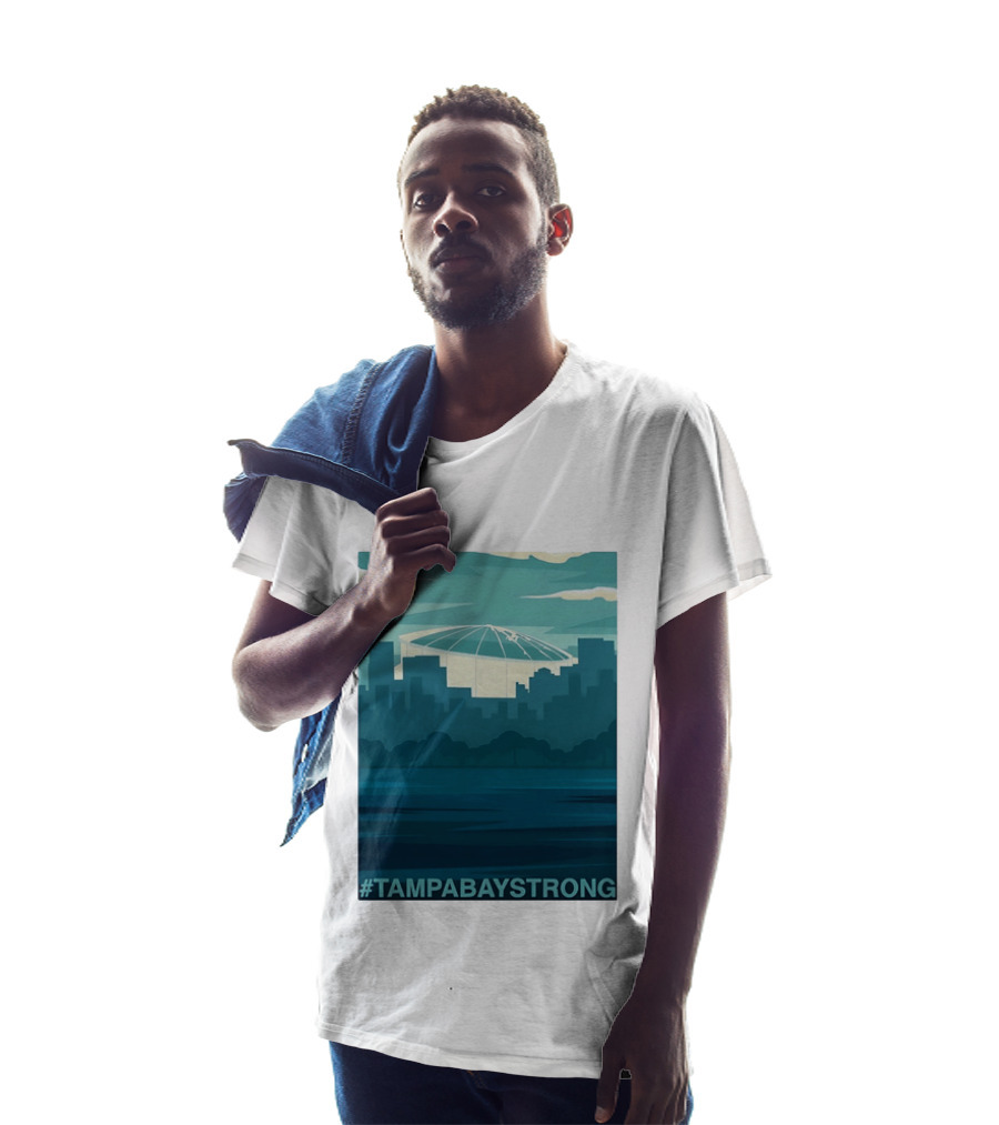 Tampa Bay Strong Skyline Tropicana Field Hashtag T T-Shirt