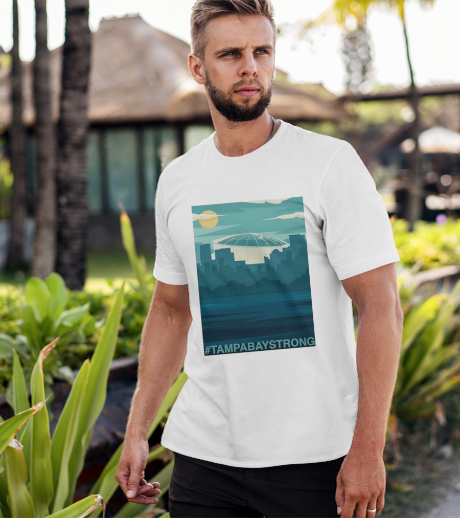 Tampa Bay Strong Skyline Tropicana Field Hashtag T T-Shirt