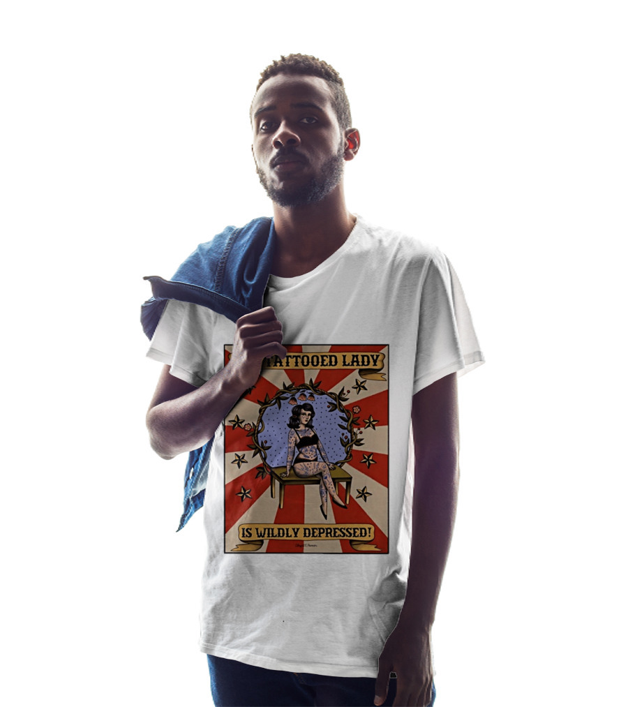 The Tattooed Lady Is Wildly Depressed Vintage Circus T-Shirt