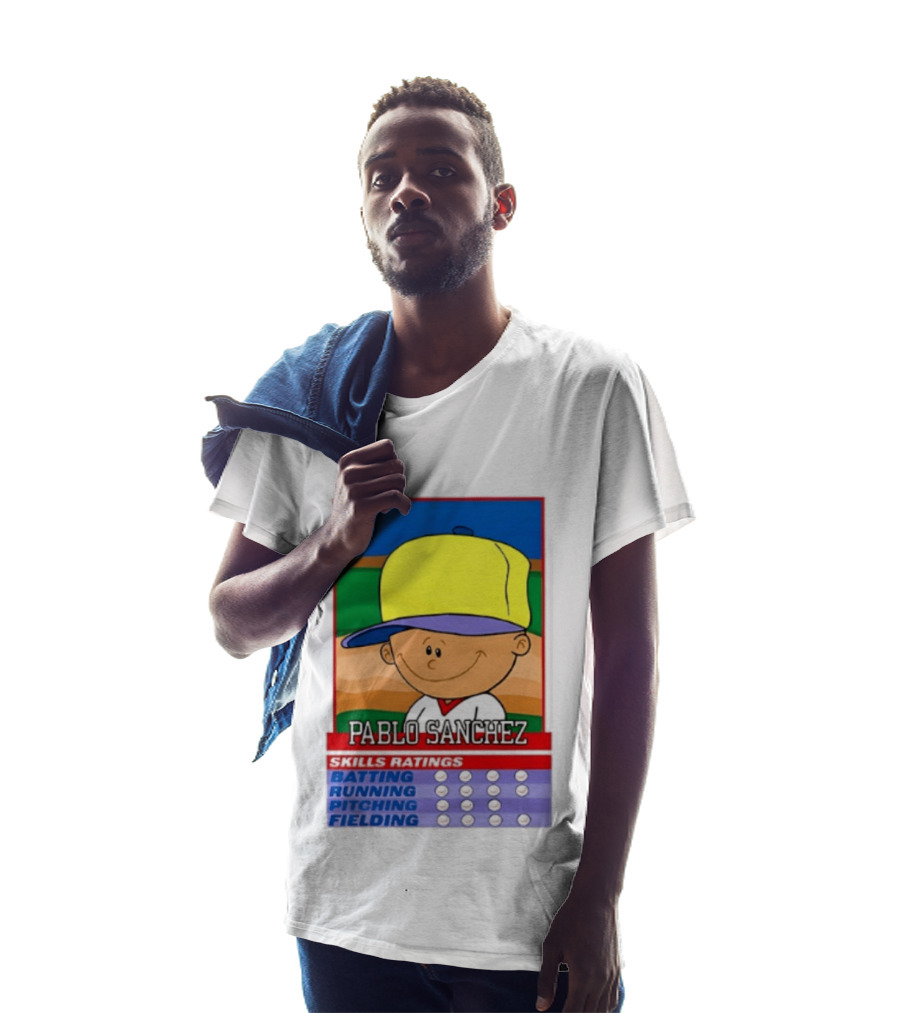 Trending Pablo Sanchez Skills Ratings Card Batting Running Pitching Fielding T-Shirt