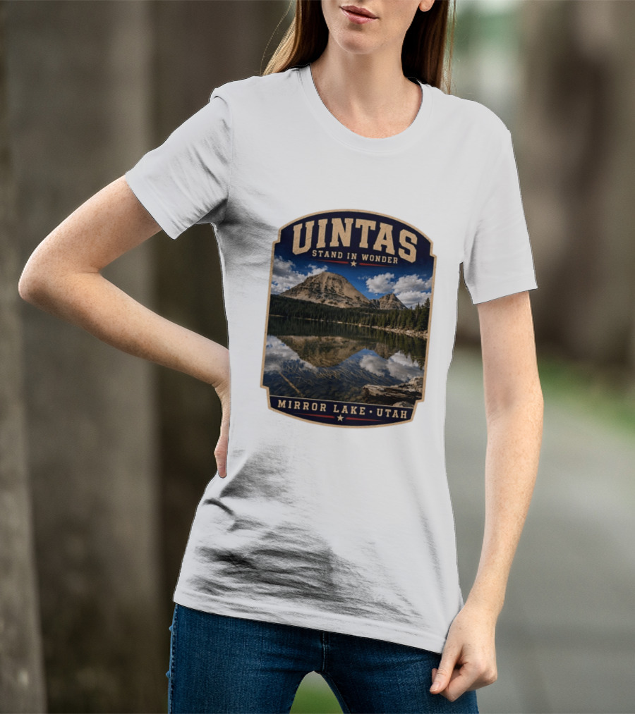 Uintas Stand In Wonder At Mirror Lake Utah T-Shirt