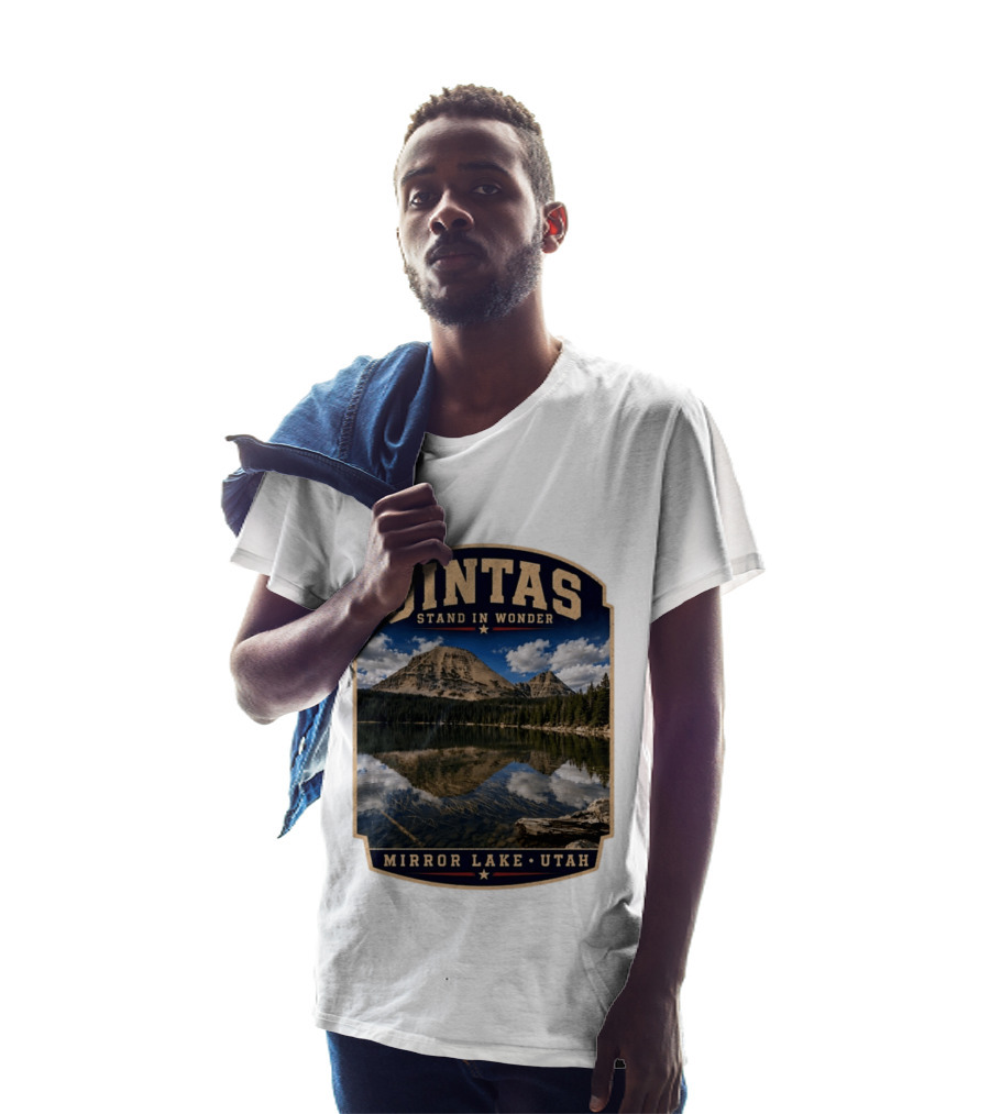 Uintas Stand In Wonder At Mirror Lake Utah T-Shirt