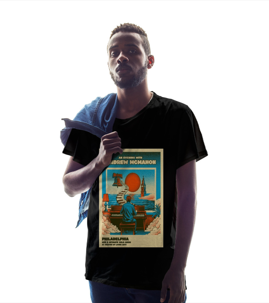 Andrew McMahon An Evening With Philadelphia Aug 6 Intimate Solo Show Theatre Of Living Arts Tour T-Shirt