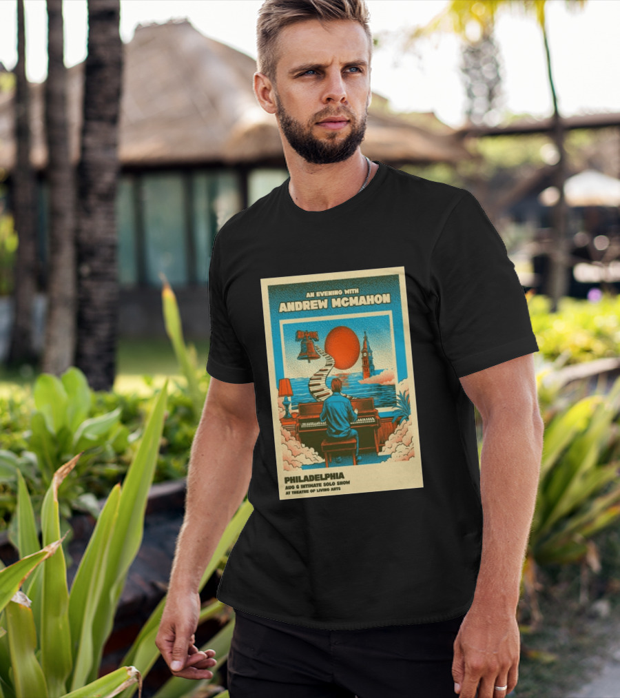 Andrew McMahon An Evening With Philadelphia Aug 6 Intimate Solo Show Theatre Of Living Arts Tour T-Shirt