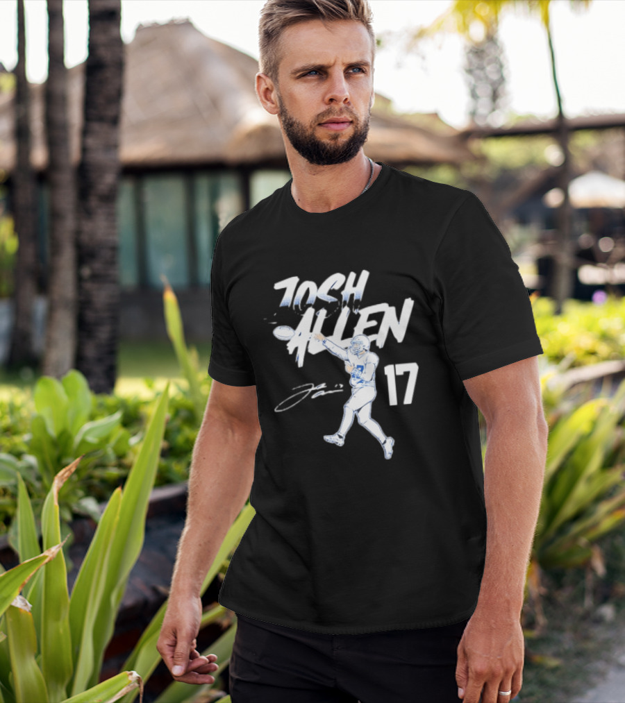 Josh Allen 17 Buffalo Bills Throwing T-Shirt