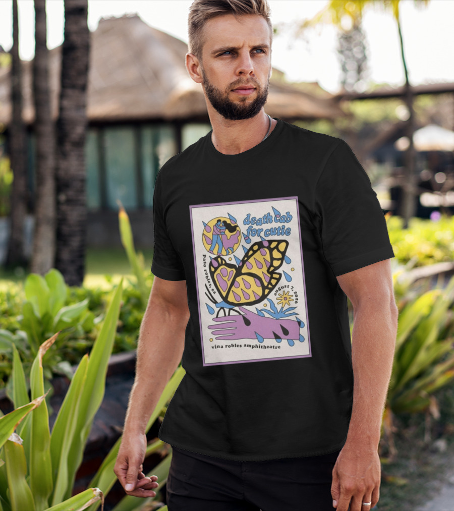 Death Cab For Cutie Paso Robles Vina Robles Amphitheatre August 7 2026 Butterfly T-Shirt