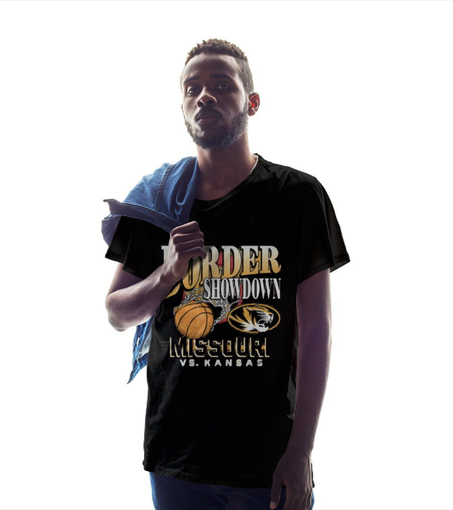 Border Showdown Missouri Tigers Vs Kansas Basketball 2025 T-Shirt