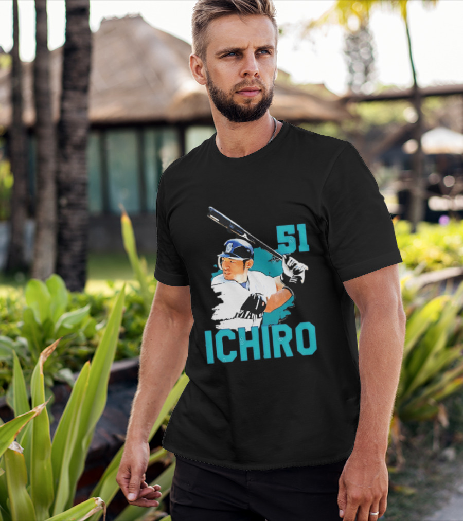 Ichiro Suzuki 51 Seattle Mariners MLB Baseball T-Shirt