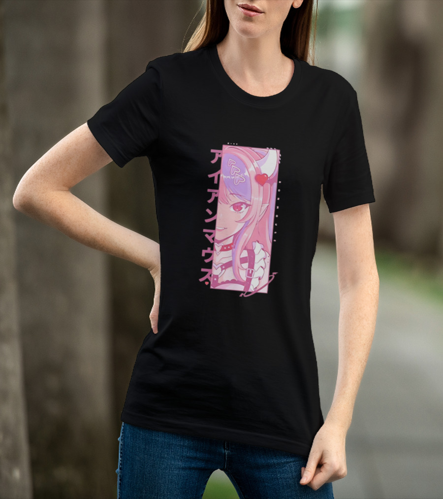 Ironmouse VTuber Kawaii Anime Katakana Panel T-Shirt