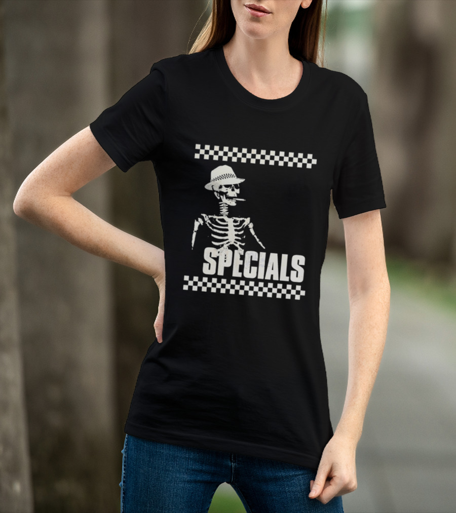 The Specials Skeleton Ska Band 2 Tone Distressed T-Shirt