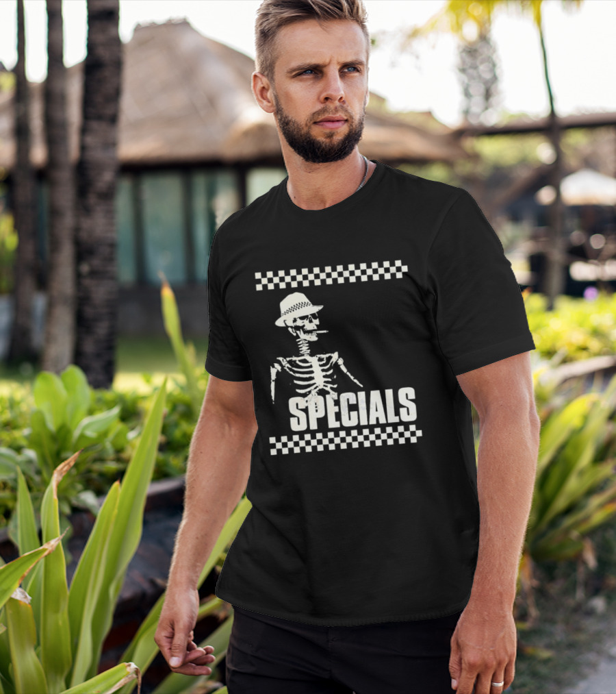 The Specials Skeleton Ska Band 2 Tone Distressed T-Shirt