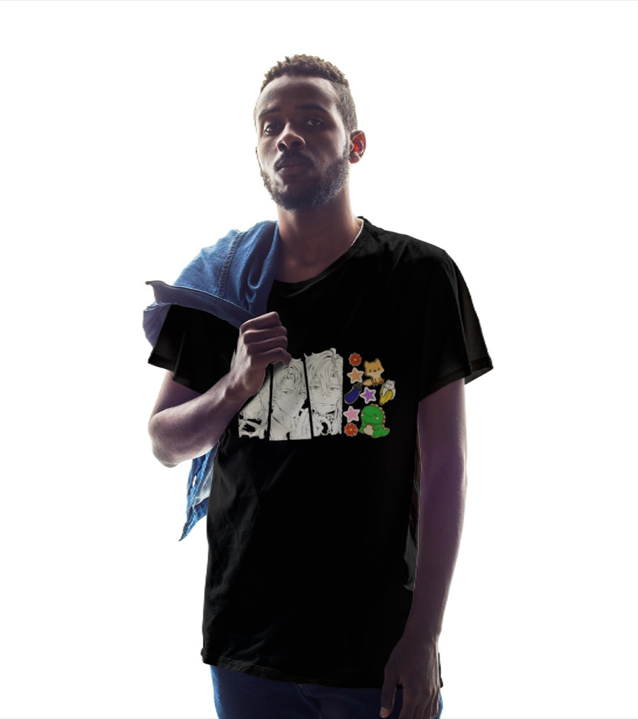 Vox Akuma Mysta Rias Ike Eveland Nijisanji EN Luxiem Vtuber Characters Cute Animal Stickers And Star Designs T-Shirt