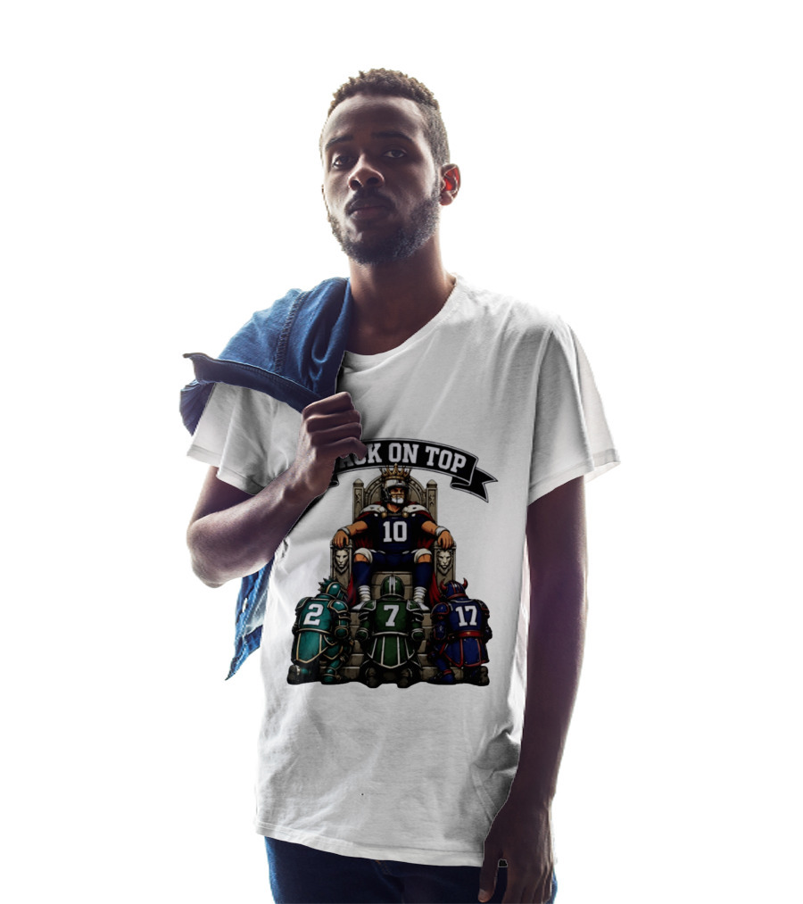 Back On Top Football Jersey Number 10 Quarterback With Throne And Rivals T-Shirt