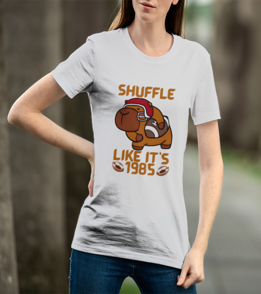 Shuffle Like It's 1985 Capybara With Headphones T-Shirt