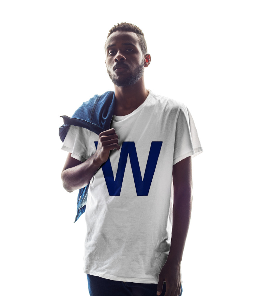 Chicago Cubs Blue W Baseball Team Victory T-Shirt