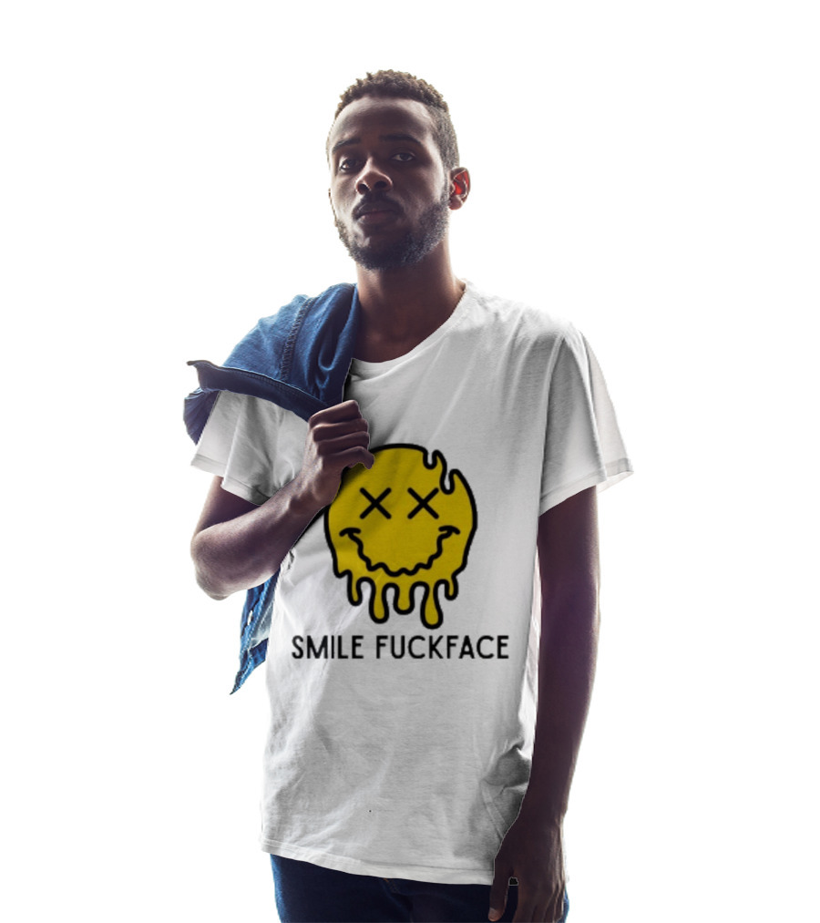 Smile Fuckface Melting Happy Smiley XX Eyes T-Shirt