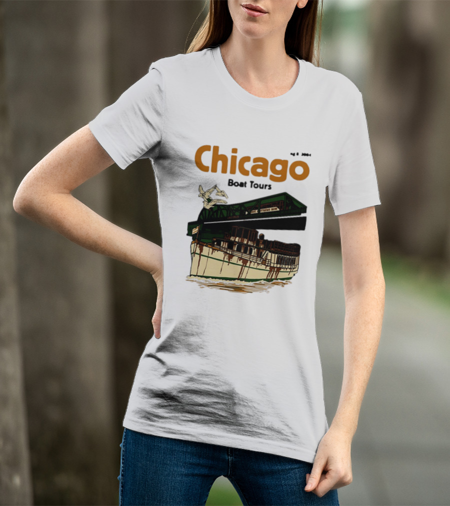 Dave Matthews Band Chicago Boat Tours August 8 2004 Vintage Concert T-Shirt