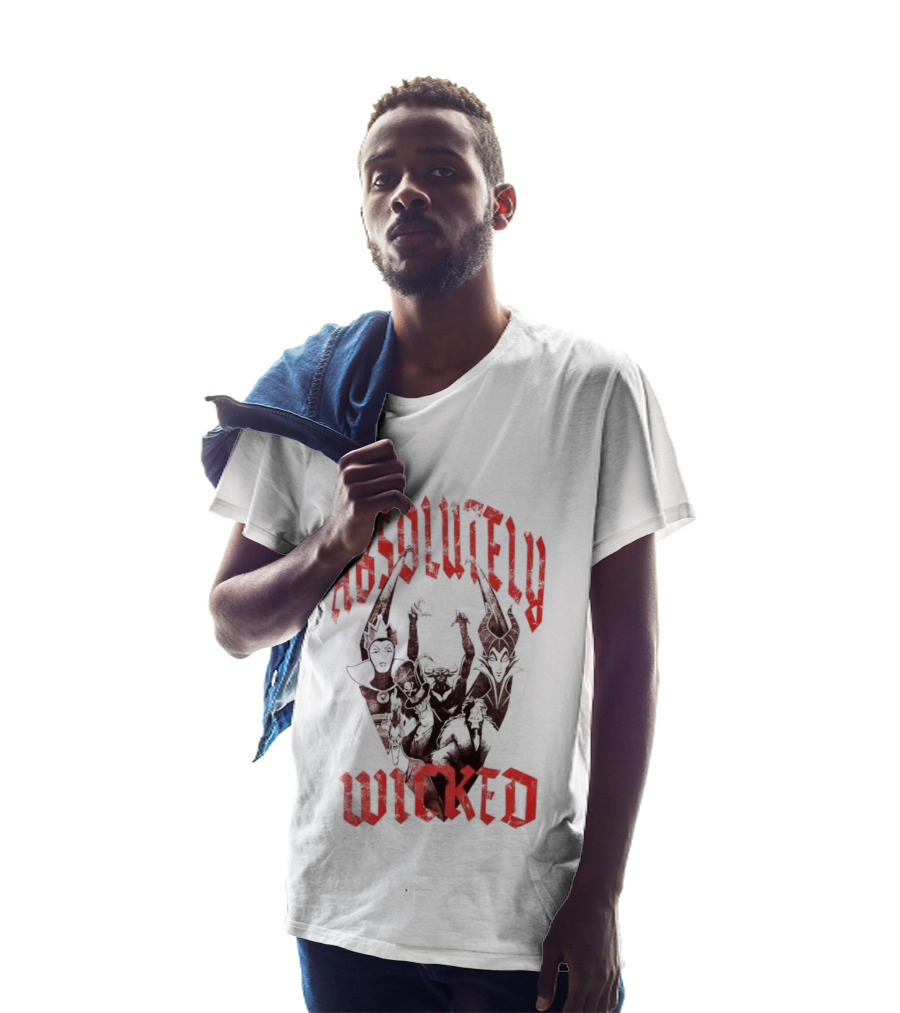 Disney Villains Absolutely Wicked Distressed Iconic Characters T-Shirt